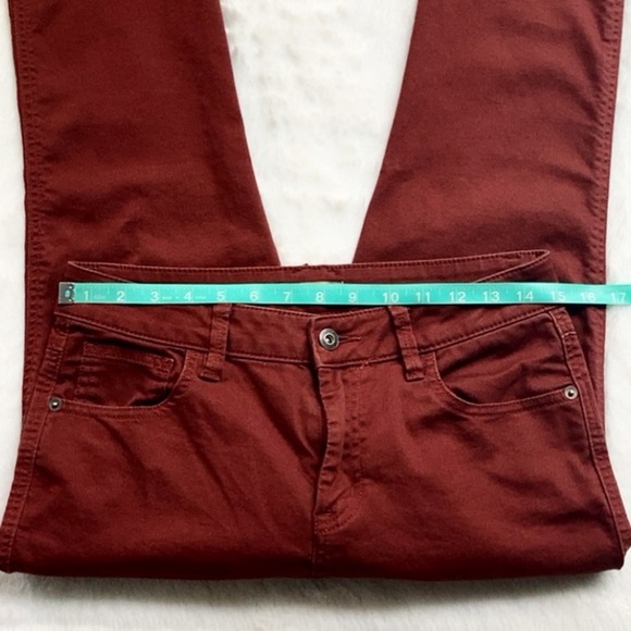 Like New Prana Oday Jeans Vino Maroon Organic Stretch Denim Skinny - Picture 3 of 7